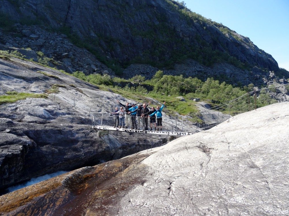 Nabij de waterval Søtefossen in de Husedalen vallei in Noorwegen